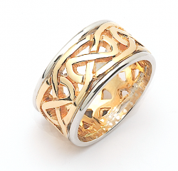 Yellow & White Gold Celtic Ring