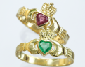 Emerald Claddagh Ring
