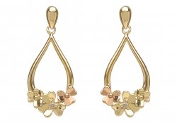 Gold Shamrock Earrings