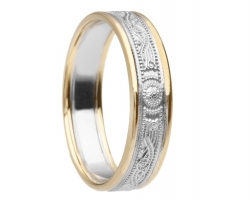 Silver and Gold Celtic Warrior Wedding Ring