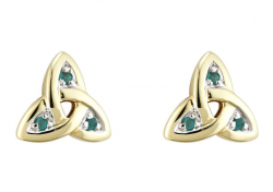 Emerald Celtic Earrings