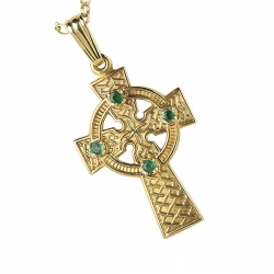 Celtic Cross Emerald Set