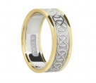 Celtic Closed Knot Ring White Gold Centre