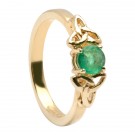 Emerald Trinity Knot Ring.0.5cts Emerald.