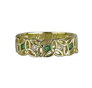 Stone Set Celtic  Ring  Irish  Jewel