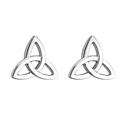 14k W Celtic Earrings