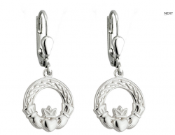 Silver Claddagh Earrings