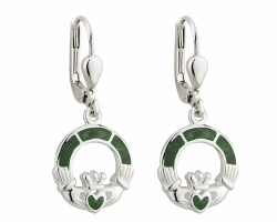 Connemara Marble Claddagh Earrings