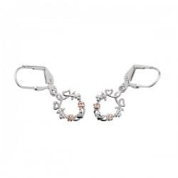 Heart Shamrock and Claddagh Earrings
